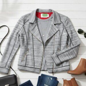 Last Chance Sale Anthropologie by Anthropologie Caitlin Knit Moto Jacket